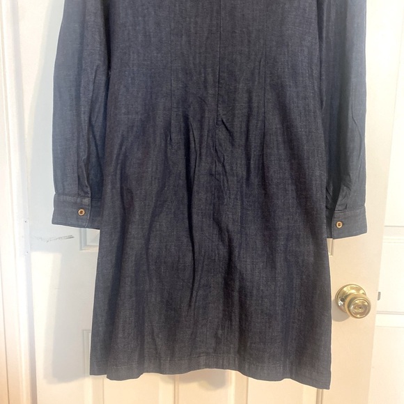 “ELOQUII” Denim Chambray PinTuck Bib Dress - Picture 11 of 14